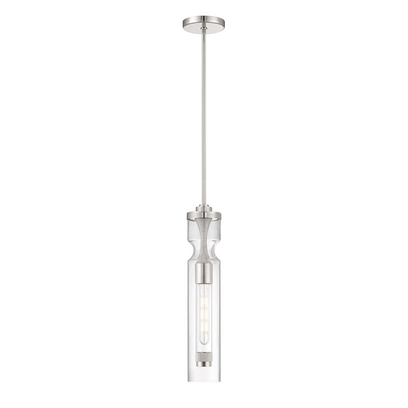 Luminaire suspendu en nickel 1 lumière Mistero, Nickel