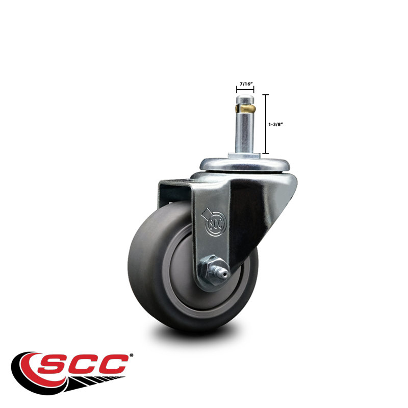 Thermoplastic Rubber Swivel Grip Ring Stem Caster