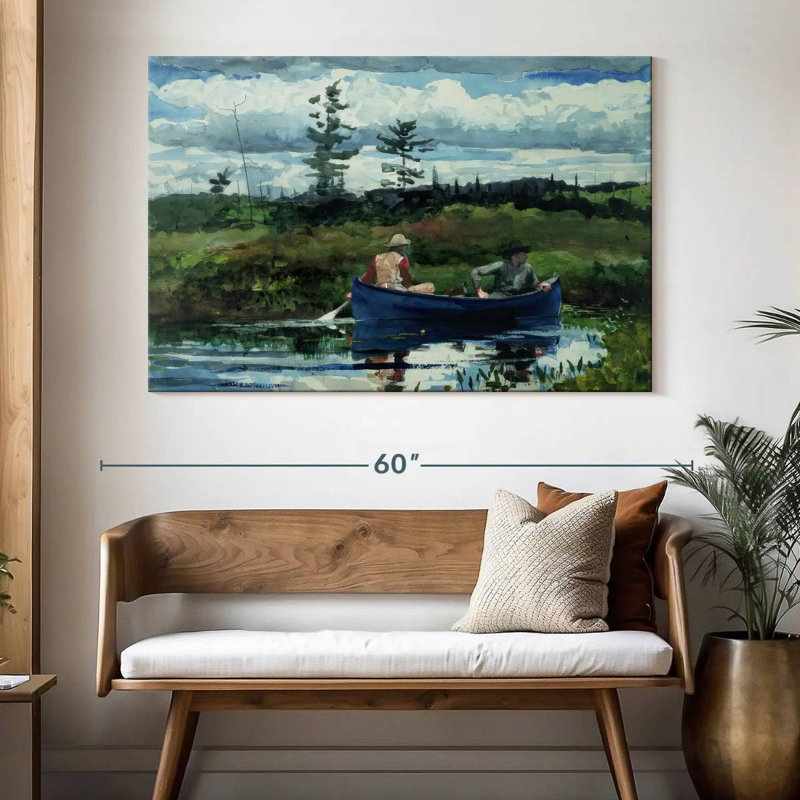 Mehar le bateau bleu, H 34 po x l 51 po