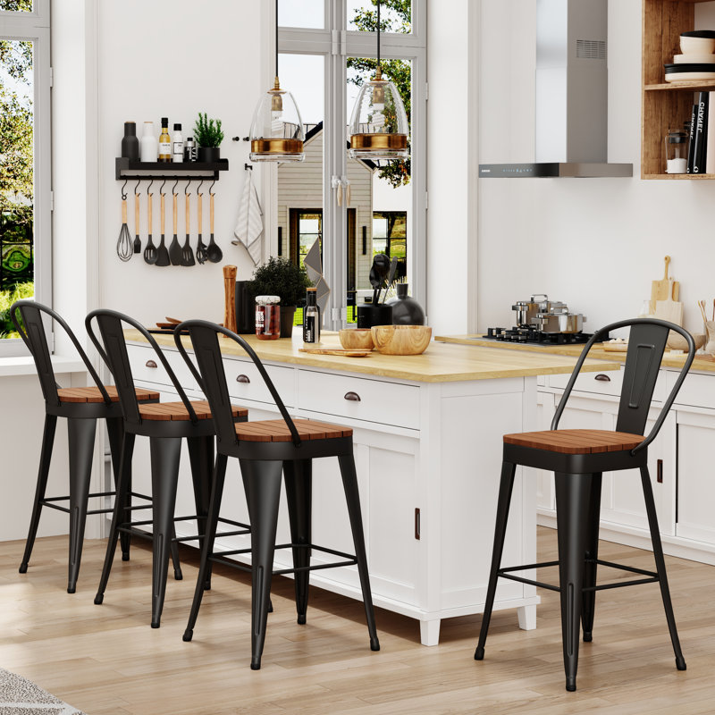 Metal Bar Stool, 26"