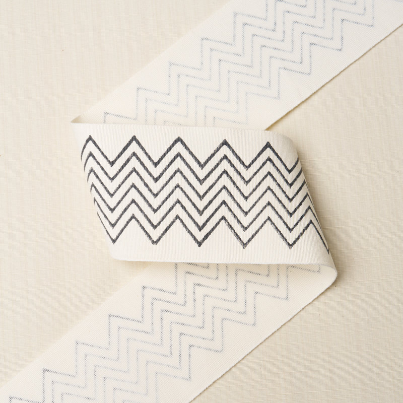Leora Hand Blocked Tape Narrow, Charcoal