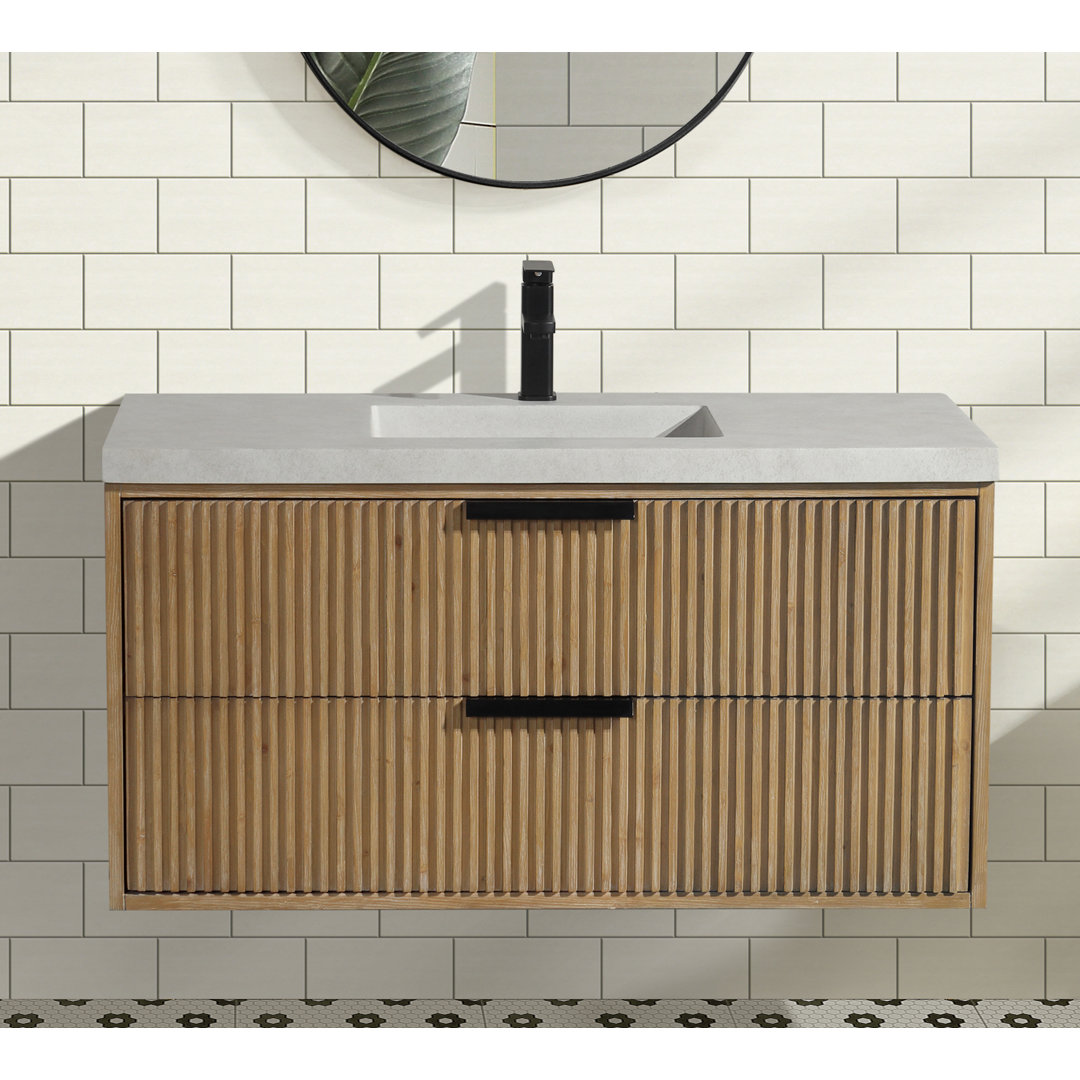 Anelie 42'' Single Bathroom Vanity With Concrete Top Joss & Main