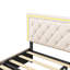Dawsyn PU Upholstered Bed With LED Lighting And 4 Storage Drawers-1783595890-1783595888