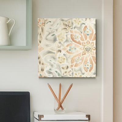 " Terracotta Garden Tile IV " Watercolor Print