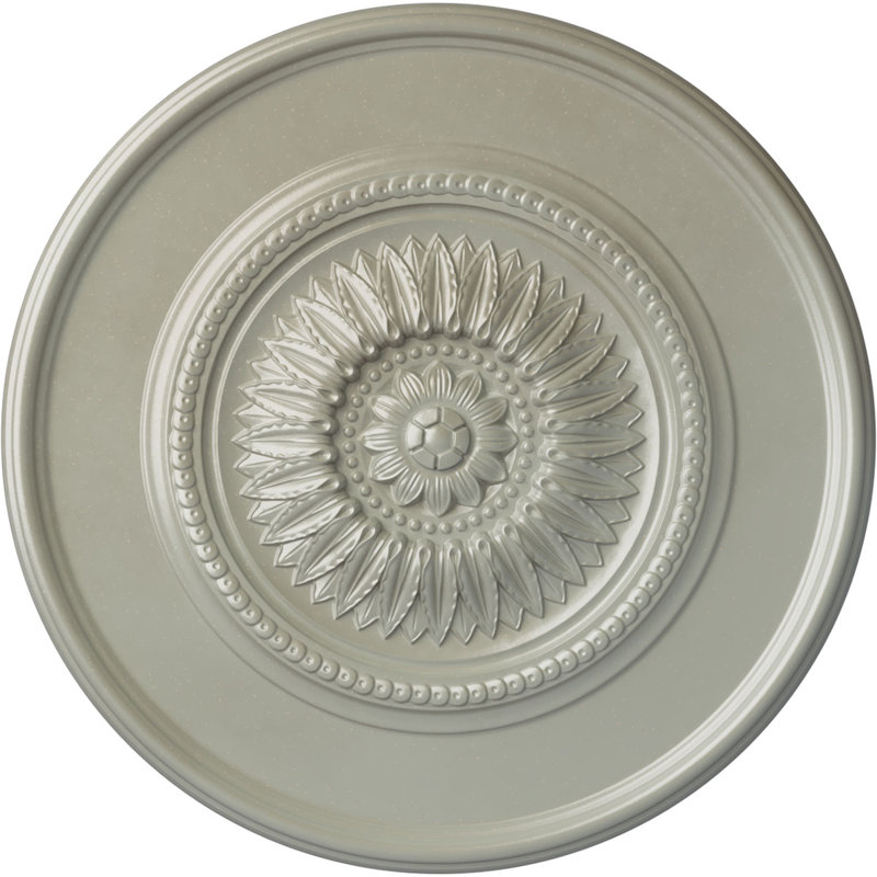Médaillon de plafond Endurathane Milton, DE 40 5/8 po x P 1 3/4 po (convient aux auvents jusqu'à 7 7/8 po), finition craquelée en nuage peinte à la main