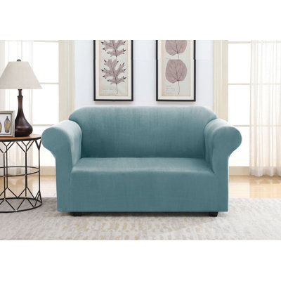 Polyester Box Cushion Loveseat Slipcover