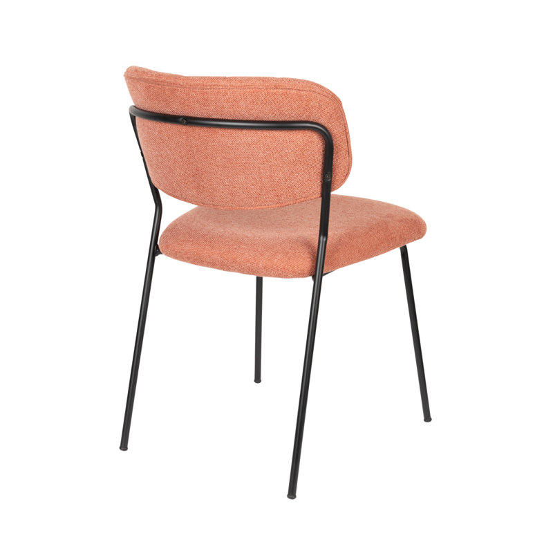 Jolien Upholstered Dining Chair, Pink, Black