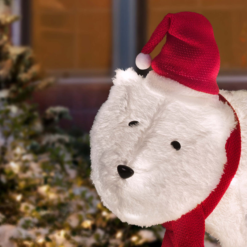 2 Piece Polar Bear Lighted Display Set