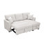 Canapé modulaire en lin avec rangement et méridienne escamotable-950159023