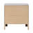 Modern 2 Drawer Nightstand With Chrome Handle