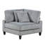 Fauteuil de salon en velours côtelé gris