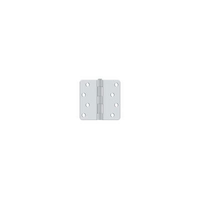 Charnière Deltana S44R4BK26 de 4 po x 4 po x 1/4 po, de style résidentiel, en chrome poli