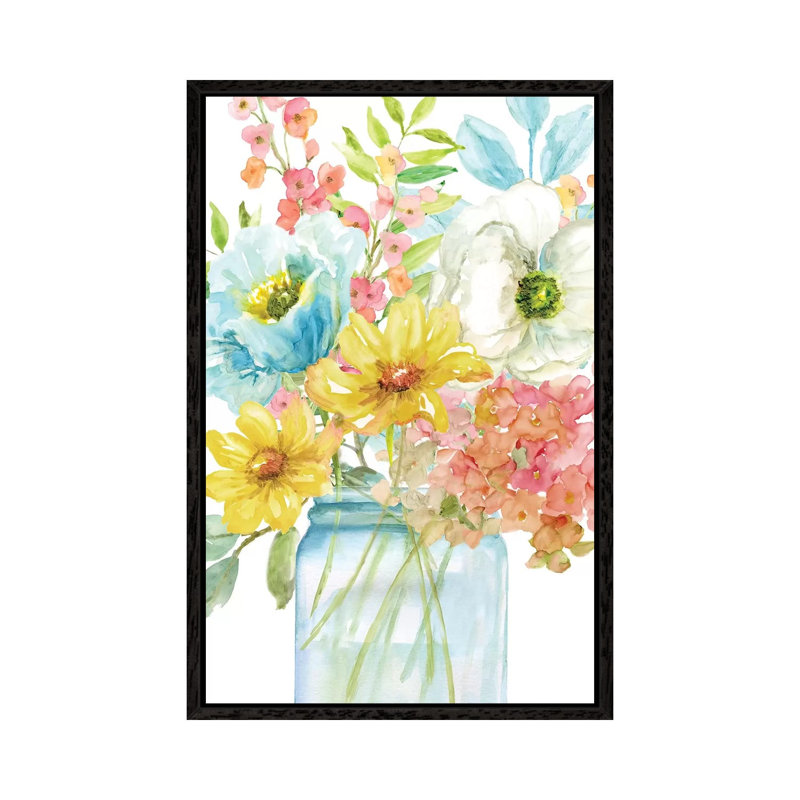 Summer Fresh I by Nan - Print on Canvas, 101.6 cm H x 66.04 cm W, Black Framed