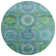 Machine Washable Indoor/Outdoor Xhevrie Teal Rug