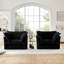 2 fauteuils en velours côtelé noir. Siège profond pour la détente. Rembourrage luxueux. Apparence élégante. Housses amovibles. Siège spacieux. Pratique. Fabrication. Installation facile. For Living-171343802