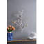 Ensemble de 2 sculptures murales en métal avec accents d'oiseaux 17 x 5,5 x 22 po