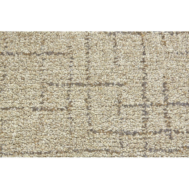 Tapis en laine touffeté à la main à motif géométrique champignon McKinley, Rectangle 5 pi x 8 pi