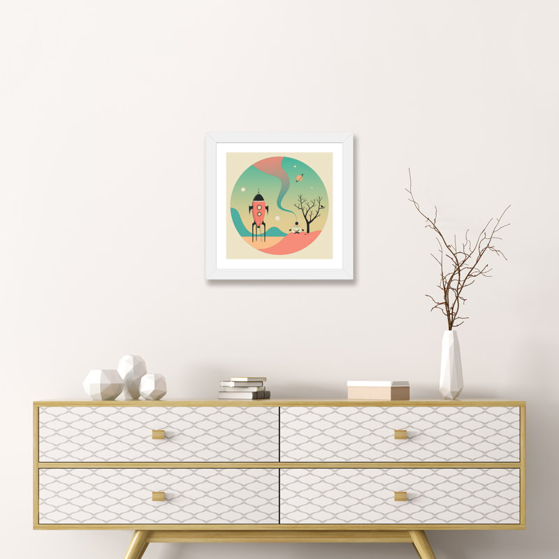 Explorez II, art encadré pour enfants, H 16 po x l 16 po x p 1 po, Papier encadré blanc