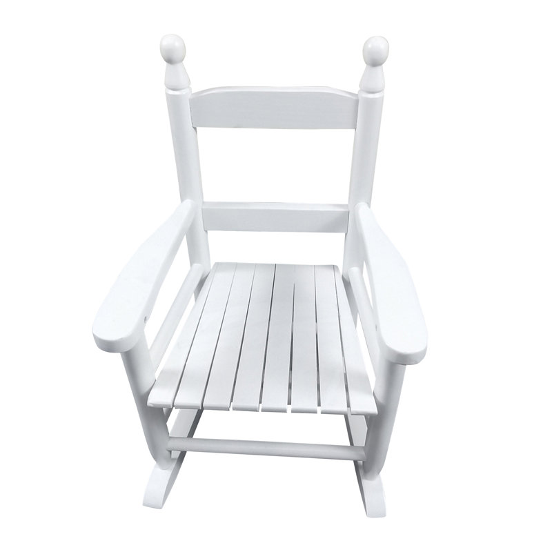 White Kids Rocking Chair - Indoor/Outdoor Durable Children's Chair, White