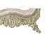 Banc, cuir synthétique, finition or clair et argent champagne