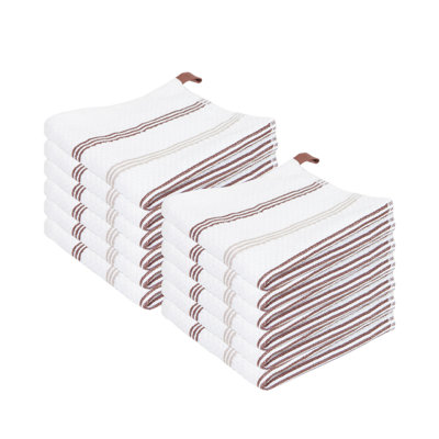 The Sloppy Chef Premier Dishcloths Cotton Stripe Jacquard Dish Cloth Kitchen Towel