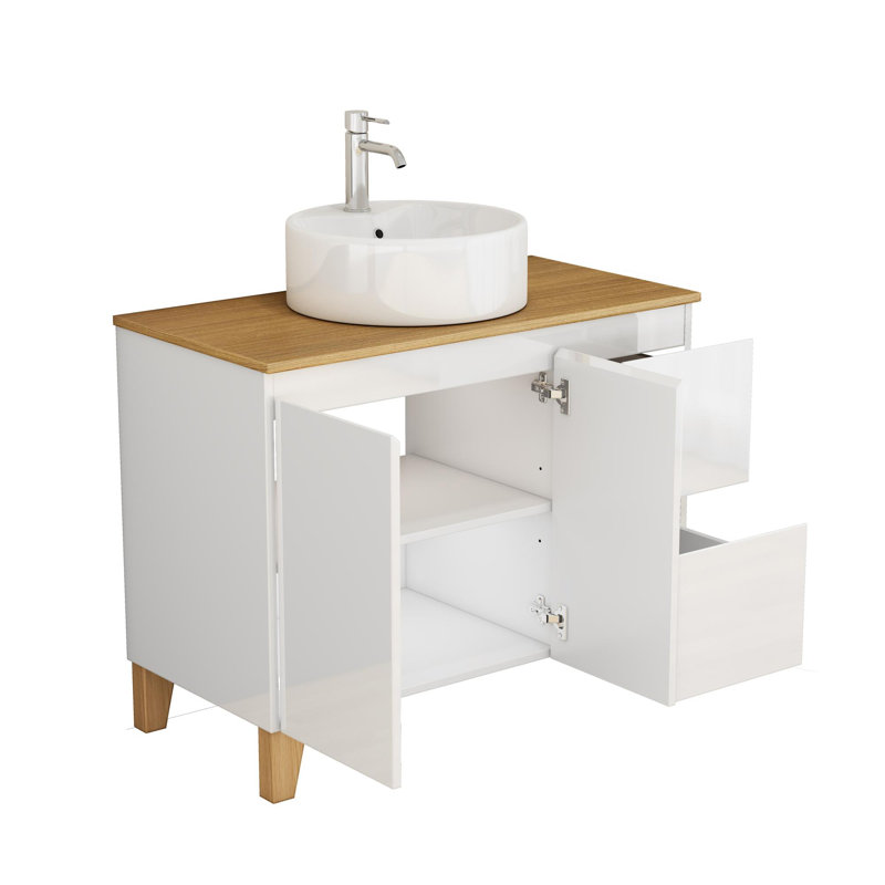 Meuble-lavabo autoportant avec lavabo
