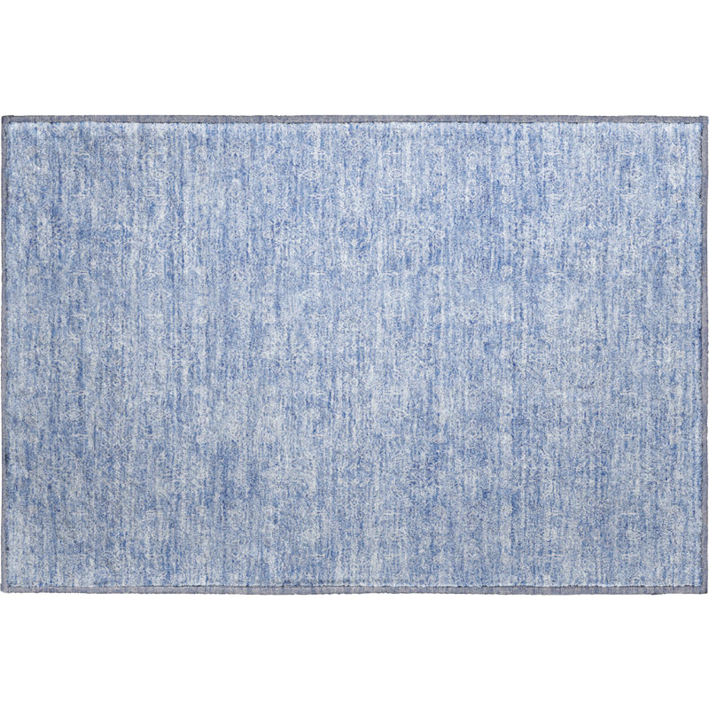 Premium Machine Washable Prisco Sky Rug, Rectangle 1'8" x 2'6"