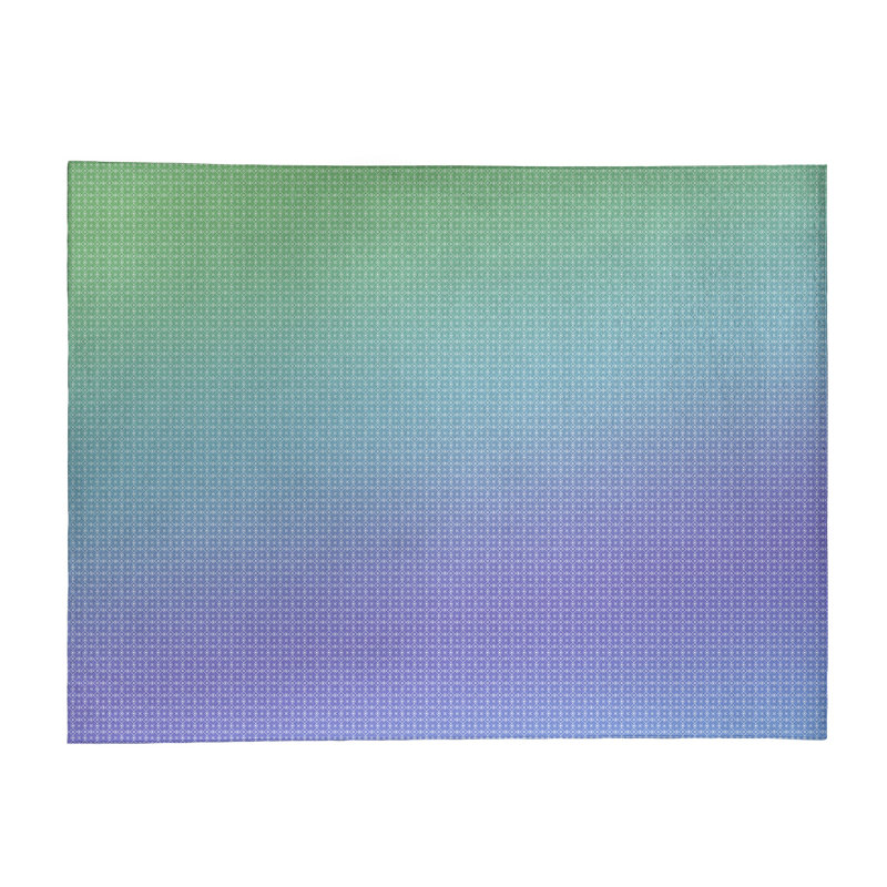 Tapis vert/bleu clair/jaune dégradé napperon, Rectangle 4 pi x 6 pi