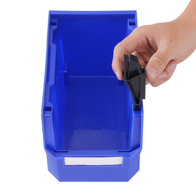 Plastic Storage Bin, (11-Inch X 5-Inch X 5-Inch), Hanging Stackable Storage Organizer Bin, Blue/Red, 12-Pack, Heavy Duty Stacking Containers For Closet, Kitchen, Office, Or Pantry Organization