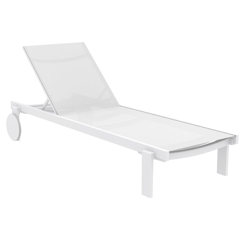 Chaise longue Casablanca Sling, Blanc, Blanc