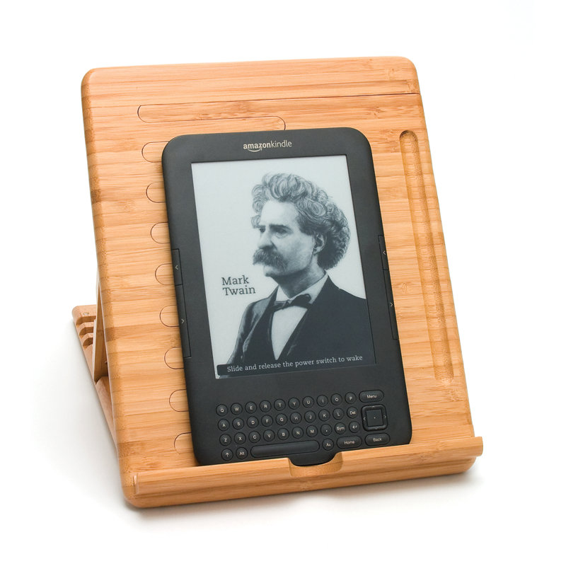 Adjustable Natural Bamboo Expandable Tablet Stand