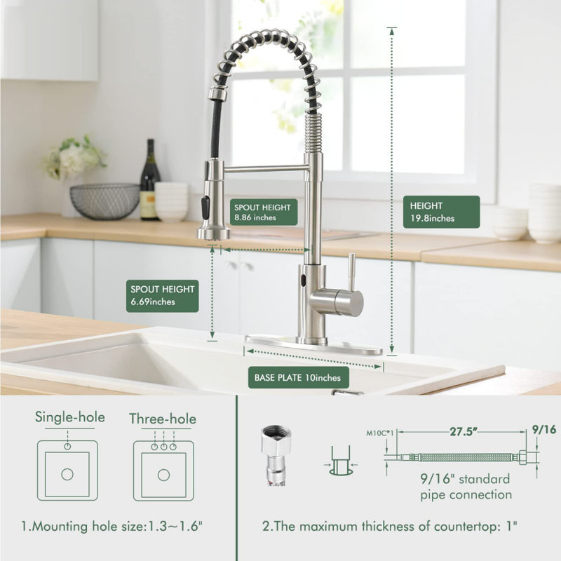XWSI Pull Out Touchless Kitchen Faucet