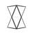 Multi-faceted Geometric Symmetrical End Table