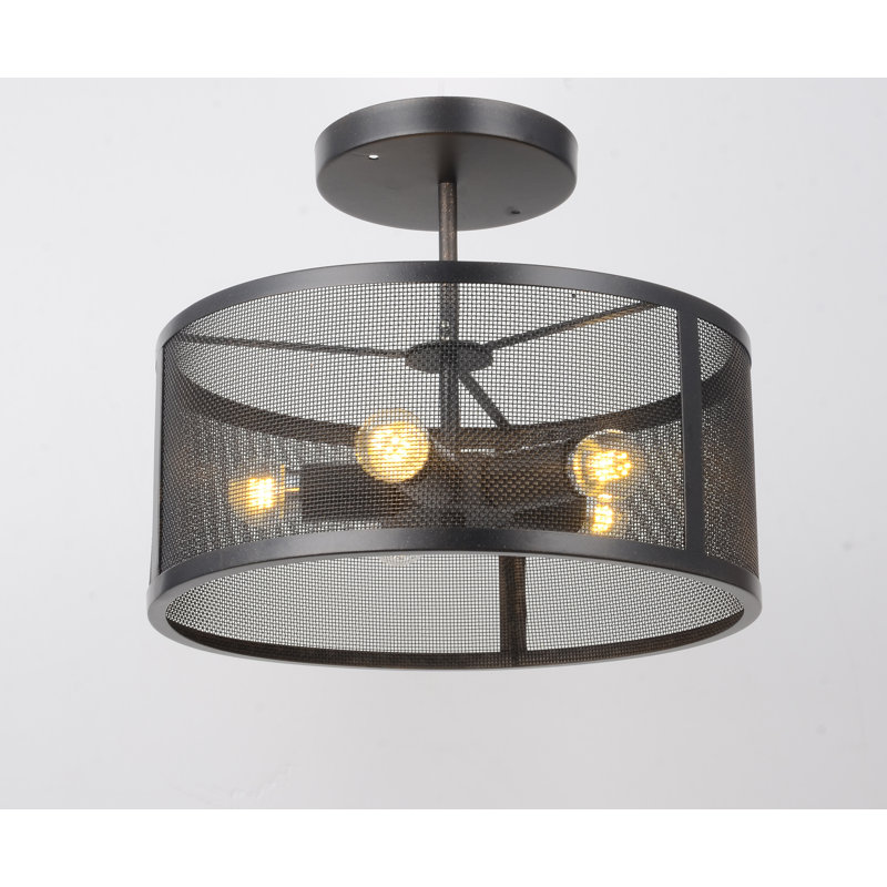 Luminaire tambour suspendu unique 5 lumières Mercouri
