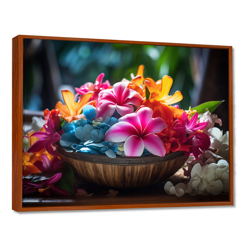 Hawaï Aloha Spirit - Hawaii, art mural, H 12 po x l 20 po x P 1 po, Cadre flottant brun