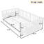 Lit simple en S blanc avec fer et clôture à trois côtés
