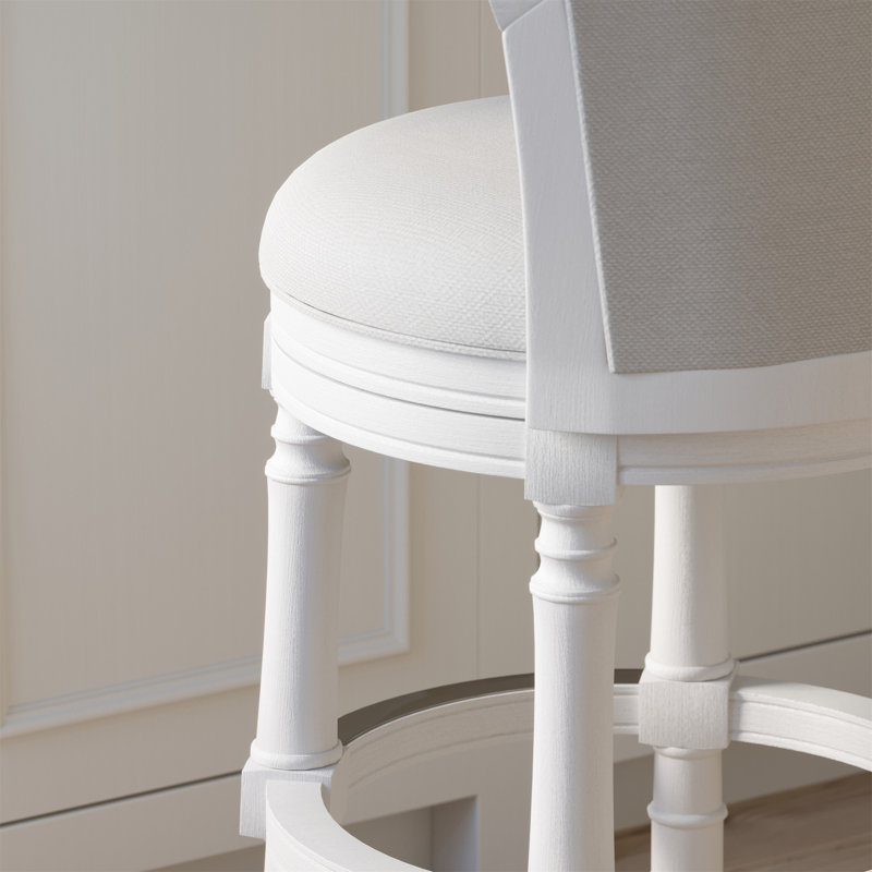 Tabouret de bar 31 po Emily, Crème / Blanc, Tabouret de bar (siège d'une hauteur de 31 po)