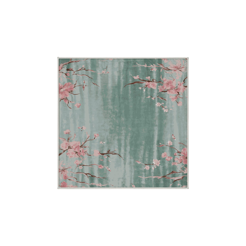 Tapis vert soyeux et moelleux, Carré 8 pi