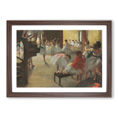 The Ballet Ballerina Dancers in Class by Edgar Degas - Picture Frame Painting on MDF