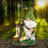 Jusleen 11.4'' Large Cute Flocked Garden Statue With Solar LED Lights