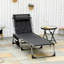 Chaise longue pliante, chaise inclinable d'extérieur rembourrée-154711831