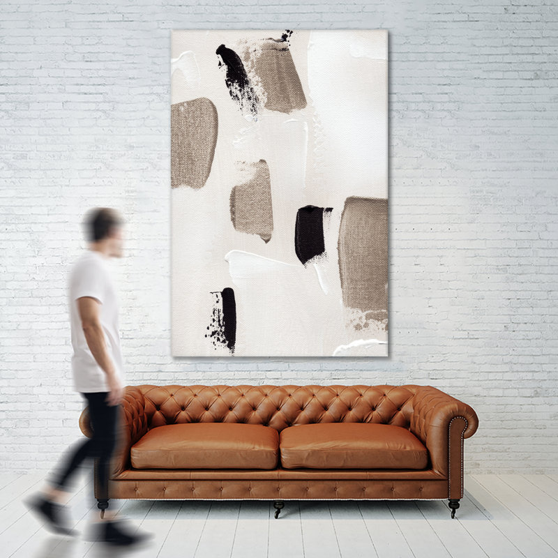 «Abstract Swipes No 1», reproduction d'art sur toile géante de 84 po x 54 po, H 84 po x l 54 po