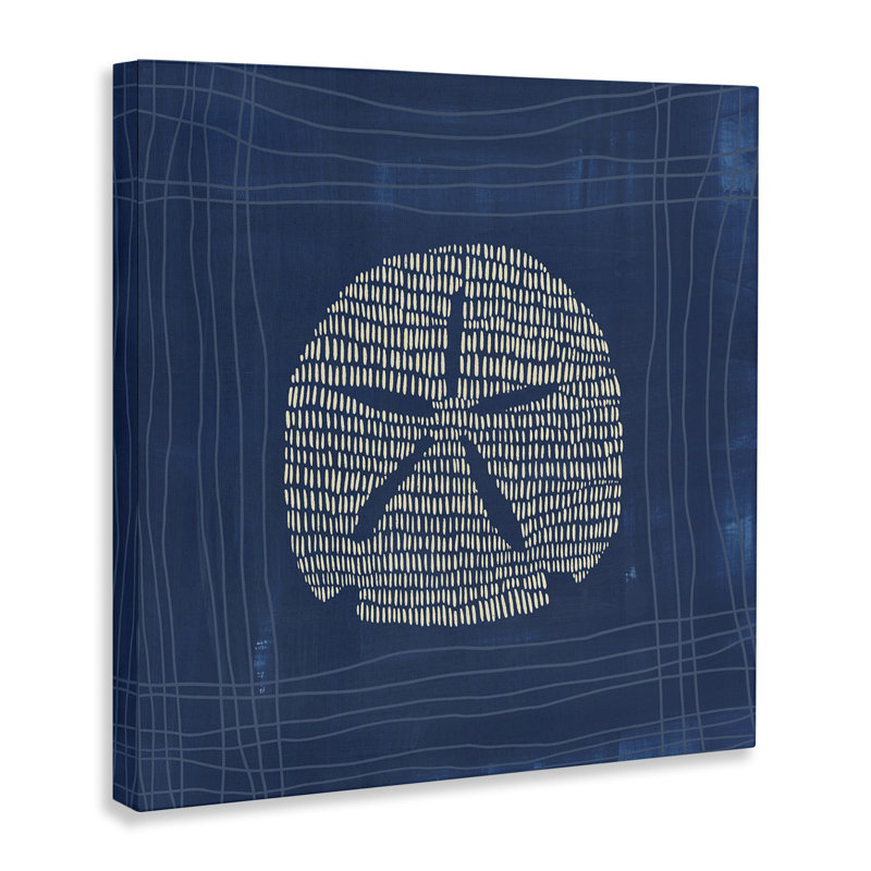 Sand Sand sur toile bleue par Jetty Home, LLC, H 17 po x l 17 po