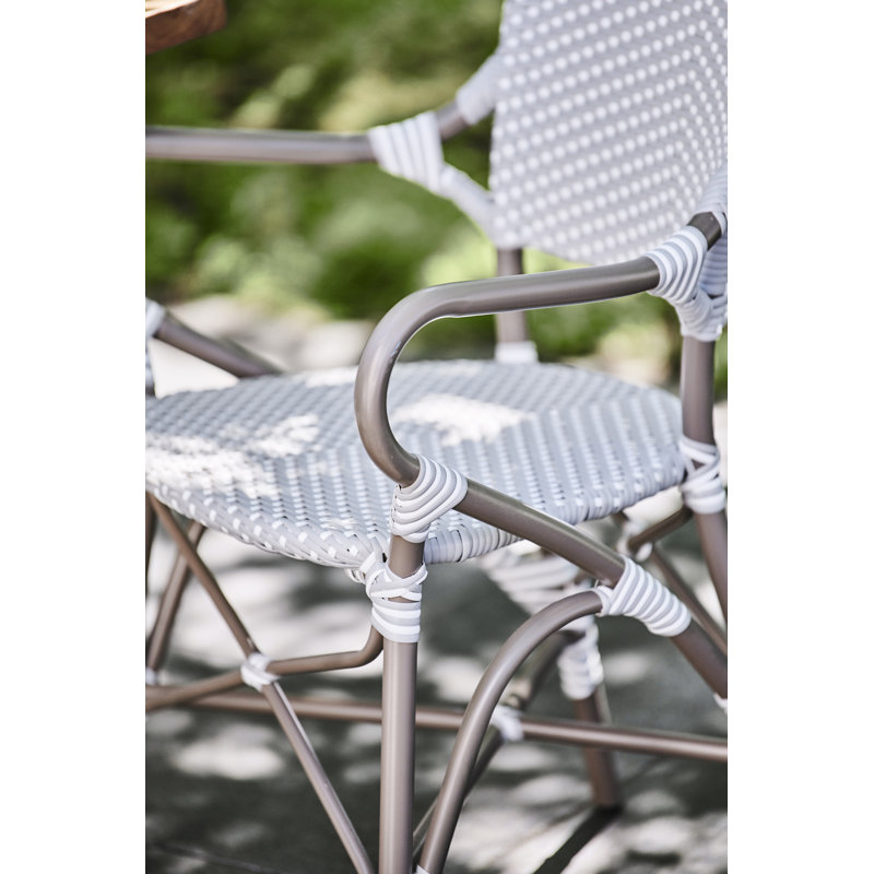 Fauteuil de salle à manger Isabell, Gris à pois blancs, Gris
