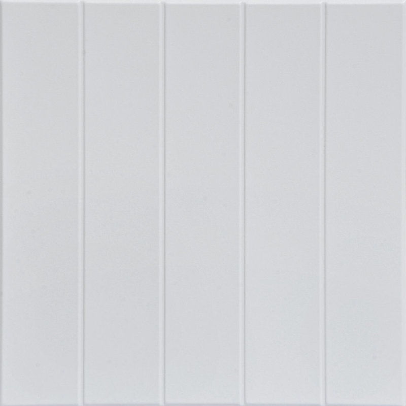 Carreau de plafond en polystyrène adhésif 1,6 pi x 1,6 pi Bead Board, Blanc ultra pur