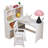 Kids Corner Desk And Chair Set – Study Table With Bookshelf, Cloth Drawer, And Bulletin Board, Mdf Wood, For Ages 3–8-2006140065