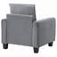 Fauteuil d'appoint à accoudoirs roulés gris