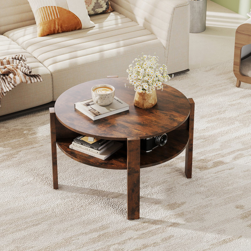 Coffee Table with Storage, Brown