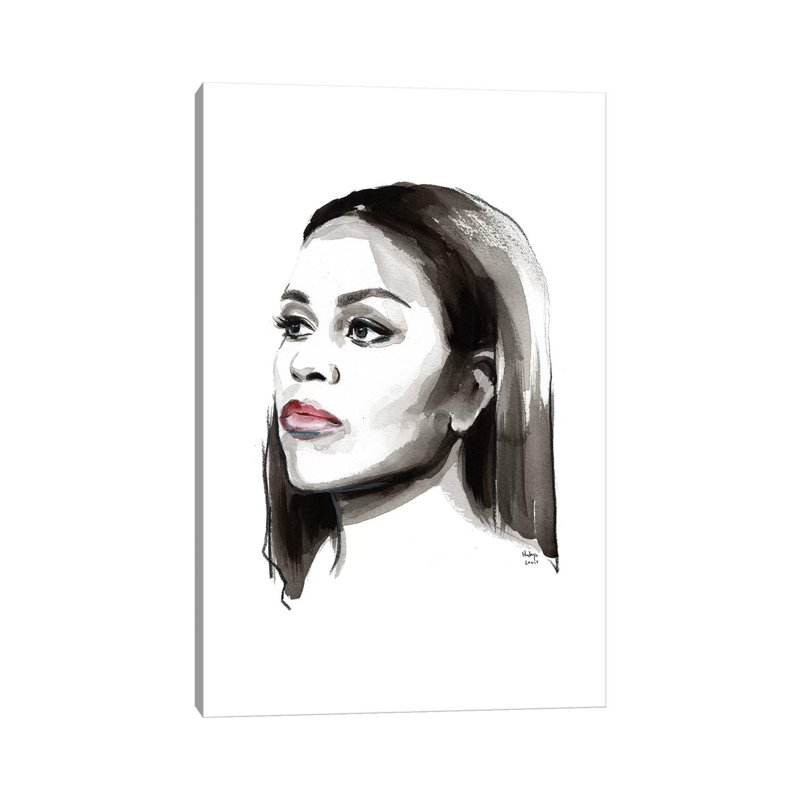 « Michelle Obama » par Hodaya Louis-impression, Pas de tapis, H 40 po x l 26 po x P 1,5 po, Toile tendue