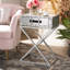 48cm W Metal Bedside Table